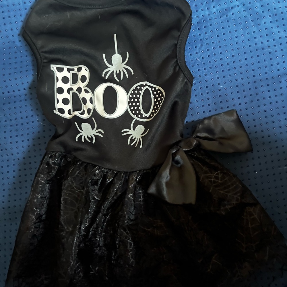Black Halloween Spider Dress for dogs